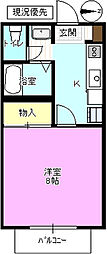 ラ・フォーレあおき 1Kの間取図画像