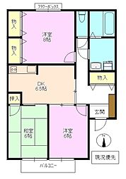 グリーンメモリアル 3DKの間取図画像