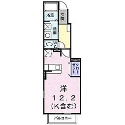 デフィサイトー ワンルームの間取図画像