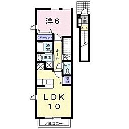 メゾンリヴェール 1LDKの間取図画像