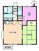 ホワイティー沙羅A棟  ｜ 長野県長野市大字高田（賃貸アパート2LDK・2階・46.37㎡） その2