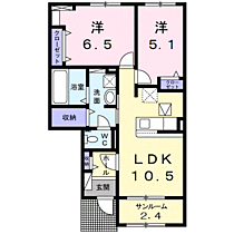 ベルデ・Ｓ 104 ｜ 長野県長野市西和田１丁目23番48号（賃貸アパート2LDK・1階・56.69㎡） その2