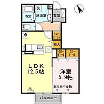 メルベーユ東中野　II 102 ｜ 長野県中野市大字小田中（賃貸アパート1LDK・1階・46.08㎡） その2