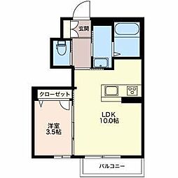 和 1階1LDKの間取り