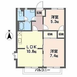 セフィーラ小島 2LDKの間取図画像