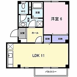 ガーデンタウン北長野A 1LDKの間取図画像