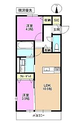インテリジェント高田 1SLDKの間取図画像