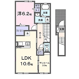 セリーノ・K 1LDKの間取図画像