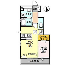 メイツS・O 1LDKの間取図画像