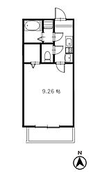 Foresta獨協大学前 1Kの間取図画像