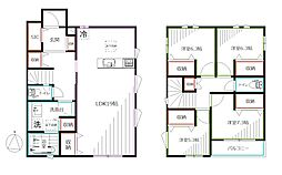 西武新宿線 下井草駅 徒歩6分の賃貸一戸建て 4LDKの間取り