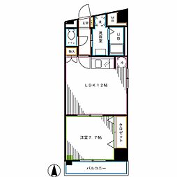 東京メトロ丸ノ内線 新高円寺駅 徒歩4分の賃貸マンション 3階1LDKの間取り