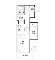 西武新宿線 鷺ノ宮駅 徒歩3分の賃貸アパート 2階1LDKの間取り