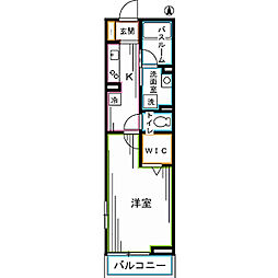 JR中央本線 阿佐ケ谷駅 徒歩9分の賃貸アパート 2階1Kの間取り