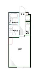 東京メトロ丸ノ内線 方南町駅 徒歩1分の賃貸マンション 1階ワンルームの間取り