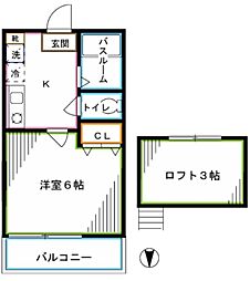 ハウズ高円寺 1Kの間取図画像