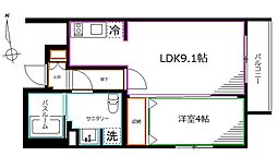 アイルグランデ中野ノース 1LDKの間取図画像