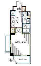 Primal方南町 1Kの間取図画像