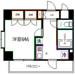 スペーシア高円寺2 1Kの間取図画像