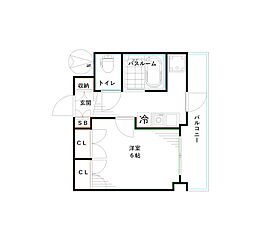 スペーシア高円寺1 1Kの間取図画像