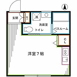 ライト高円寺2 ワンルームの間取図画像