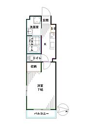 ジニアス高円寺1 1Kの間取図画像