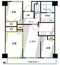 ハイム・ローゼ 3LDKの間取図画像