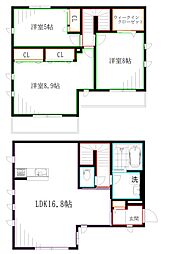 北野4丁目戸建賃貸住宅 3LDKの間取り