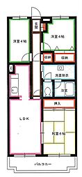 ベルヴィル小金井 3階3LDKの間取り