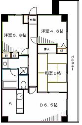 パークコート小金井 2階3LDKの間取り