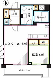 プレミアコンフォート西荻窪 3階1LDKの間取り