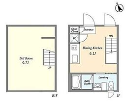 KDXレジデンス吉祥寺 1階1DKの間取り
