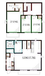 小金井市東町3丁目戸建 3LDKの間取り