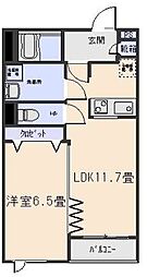 ブライト井の頭A棟 1LDKの間取図画像