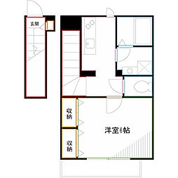 リブリ・武蔵小金井 1Kの間取図画像