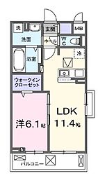 アウル吉祥寺南 1LDKの間取図画像