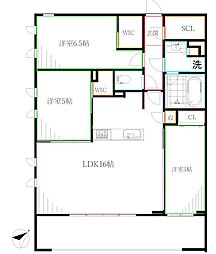 ファインスクェア武蔵野リアン 3LDKの間取図画像