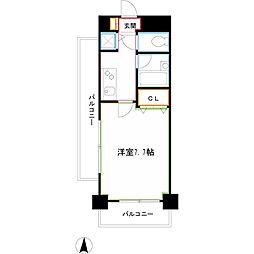 ベルクレール三鷹 1Kの間取図画像