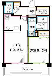 プレミアコンフォート西荻窪 1LDKの間取図画像