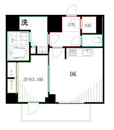 PREMIUM CUBE 西荻窪#mo 1DKの間取図画像