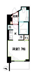 グランドレジデンスミタカ ワンルームの間取図画像