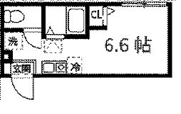 バーミープレイス吉祥寺2 ワンルームの間取図画像