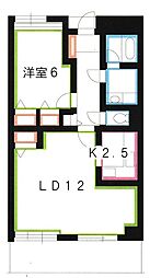 第一飛翔ビル 1LDKの間取図画像