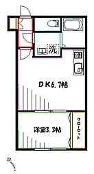 ミハス吉祥寺東町2 1DKの間取図画像