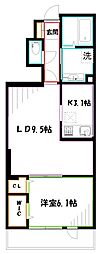 アナシエ下連雀 1LDKの間取図画像