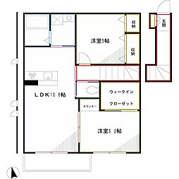 ウィステリアガーデン 2LDKの間取図画像
