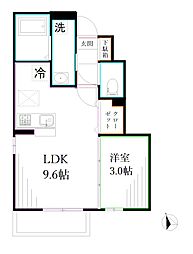 メゾン・ド・シャテーヌ 1LDKの間取図画像