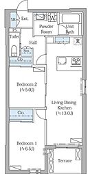 サクラガーデン武蔵小金井 2LDKの間取図画像