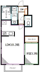 コリネッタ久我山 1LDKの間取図画像