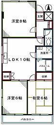 アルページュ善福寺1 3LDKの間取図画像
